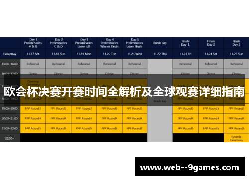 欧会杯决赛开赛时间全解析及全球观赛详细指南 欧会杯决赛开赛时间全解析及全球观赛详细指南